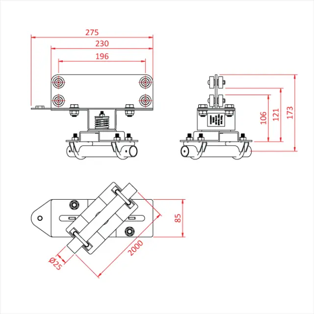 Doughty T84520 SIXTRACK SWIVEL ARM 