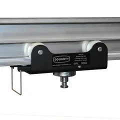 Doughty T85186 STUDIO RAIL 80 4 WHEEL CARRIAGE C/W 5/8" MINI SPIGOT (BRAKE)