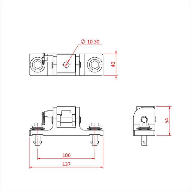 Doughty T85880 SPACE SAVER OMEGA - MARTIN - 106MM CTRS 