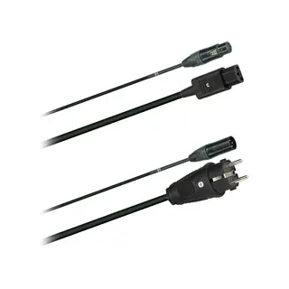 PROkabel Hybrid Audio cable, 10M Schuko - IEC, Neutrik plugger