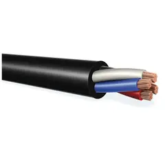 PROkabel Speaker cable 4 x 4mm Black, Ø= 12,6,  Outdoor, BULK