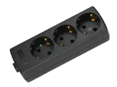 PROkabel Nettpadde 3 stikk SORT, bulk