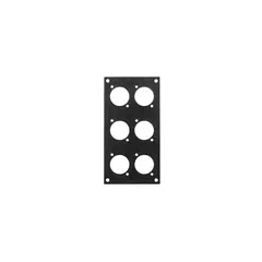 PROkabel Frontplate 6x XLR 3HEx1BE 19" modulsystem