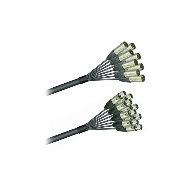 PROkabel 12-par XLR - XLR, 5M NEUTRIK plugger 