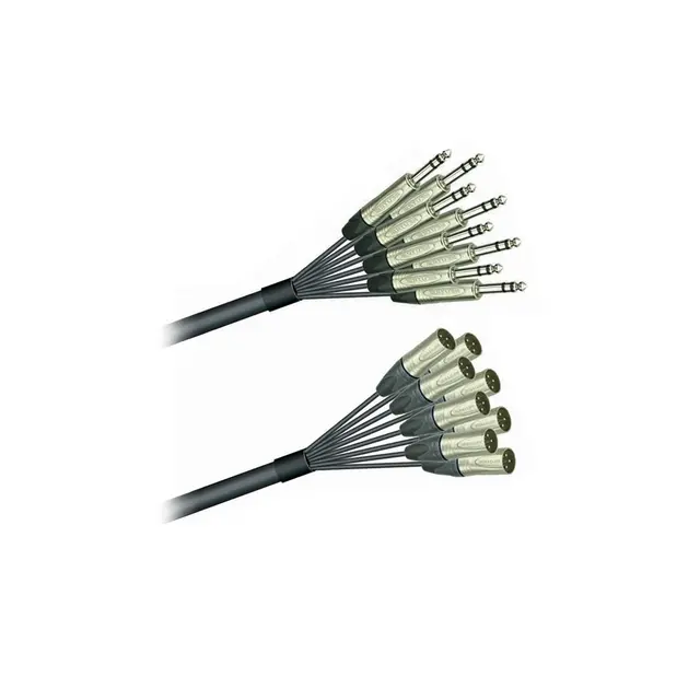 PROkabel 2,0m Audio-Multitrack 4- par Studio loom XLR male til TRS Jack 