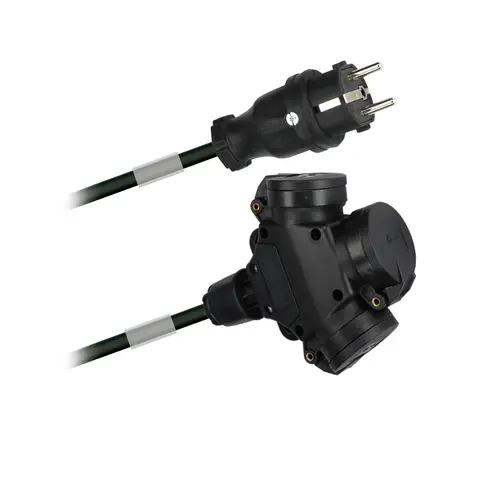 PROkabel skjøtekabel IP65 2,5 mm², rågummi-padde med lokk