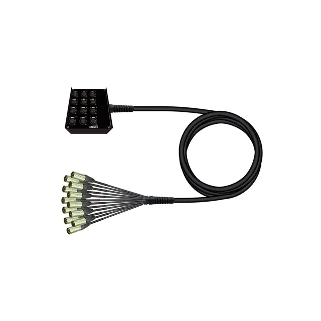 PROkabel 12-par Stageboks til XLR, 10m NEUTRIK plugger, 0,22mm² 