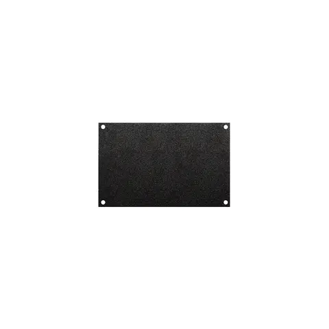 PROkabel Frontplate 2U, blind Modulsystem 2HE, blindplate, sort stål