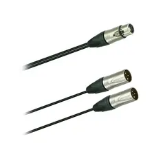 PROkabel XLR Y-splitt, 20cm Neutrik XLR hunn -XLR HANN(2)