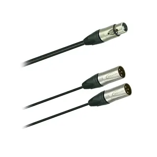 PROkabel XLR Y-splitt, 20cm Neutrik XLR hunn -XLR HANN(2)