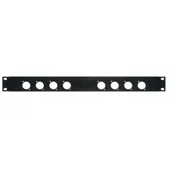 PROkabel 19" Rackpanel stanset 8xD-hull til 19" Racksystem