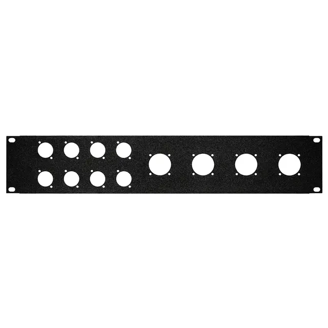 PROkabel 19" Rackpanel stanset 2U 8xD + 4xSpeakOn til 19" Racksystem 