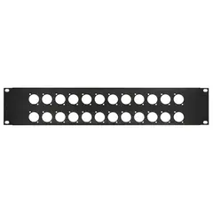 PROkabel 19" Rackpanel stanset 24xD-hull til 19" Racksystem