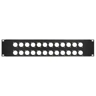 PROkabel 19" Rackpanel stanset 24xD-hull til 19" Racksystem