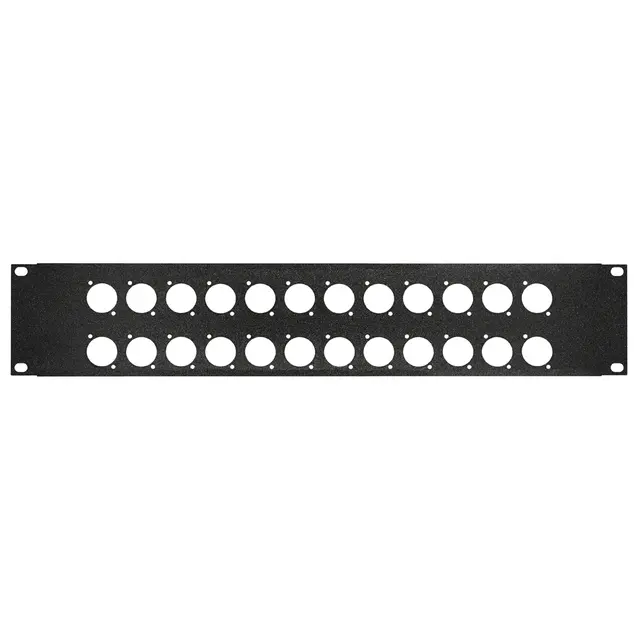 PROkabel 19" Rackpanel stanset 24xD-hull til 19" Racksystem 