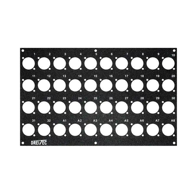 PROkabel Frontplate 32/8 A/B-Typ 4HEx4BE 19" modulsystem 