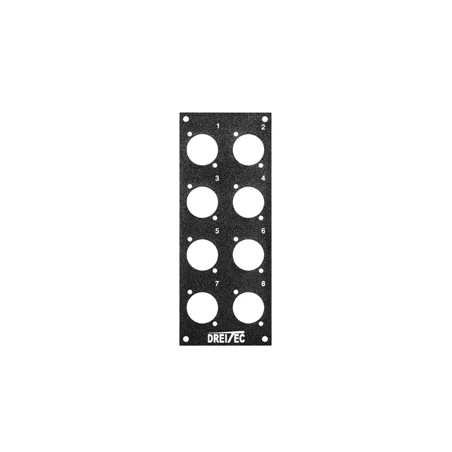 PROkabel Frontplate 1-8 D-Typ 4HE/1BE 19" modulsystem 