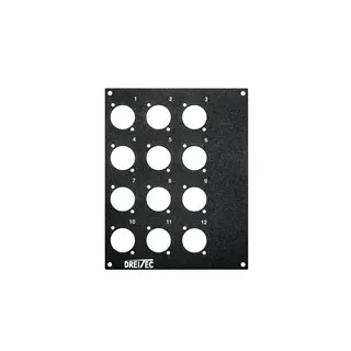 PROkabel Frontplate 12/0 D-Typ 4HE/2BE 19" modulsystem