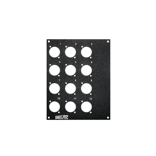 PROkabel Frontplate 12/0 D-Typ 4HE/2BE 19" modulsystem 