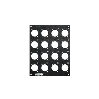 PROkabel Frontplate 16/0 D-Typ 4HE/2BE 19" modulsystem