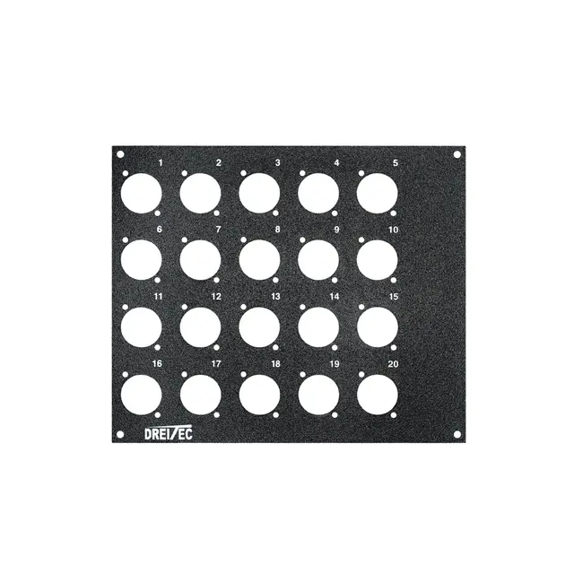 PROkabel Frontplate 20/0 D-Typ 4HEx3BE 19" modulsystem 