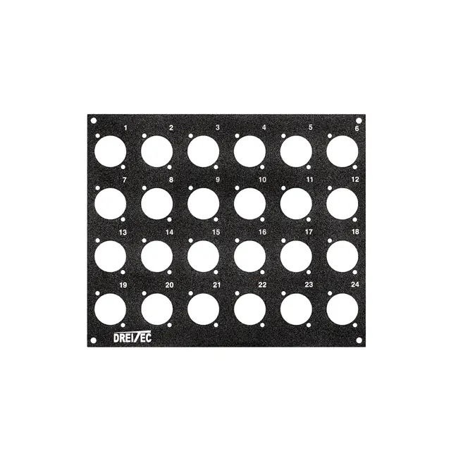 PROkabel Frontplate 24/0 D-Typ 4HEx3BE 19" modulsystem 