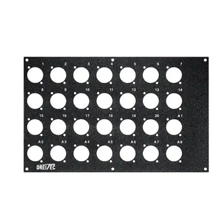 PROkabel Frontplate 20/8 D-Typ 4HEx4BE 19" modulsystem