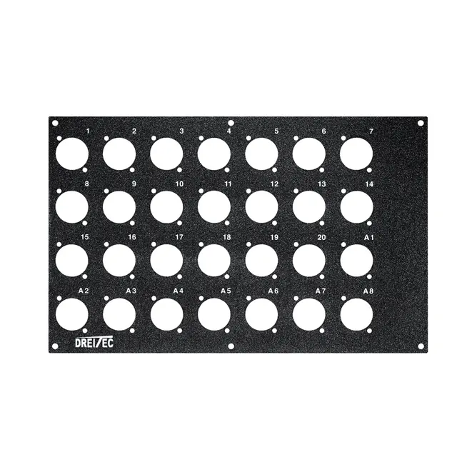 PROkabel Frontplate 20/8 D-Typ 4HEx4BE 19" modulsystem 