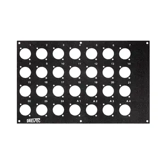 PROkabel Frontplate 24/4 D-Typ 4HEx4BE 19" modulsystem