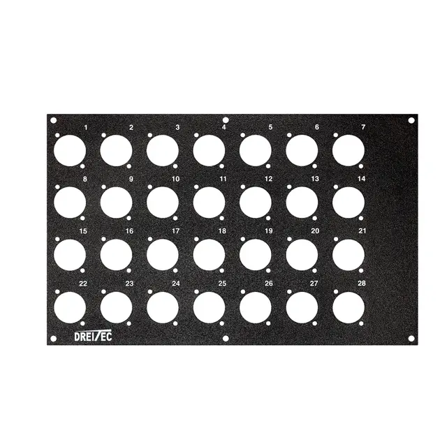 PROkabel Frontplate 28/0 D-Typ 4HEx4BE 19" modulsystem 