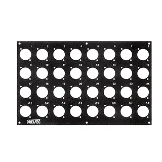 PROkabel Frontplate 24/8 D-Typ 4HEx4BE 19" modulsystem