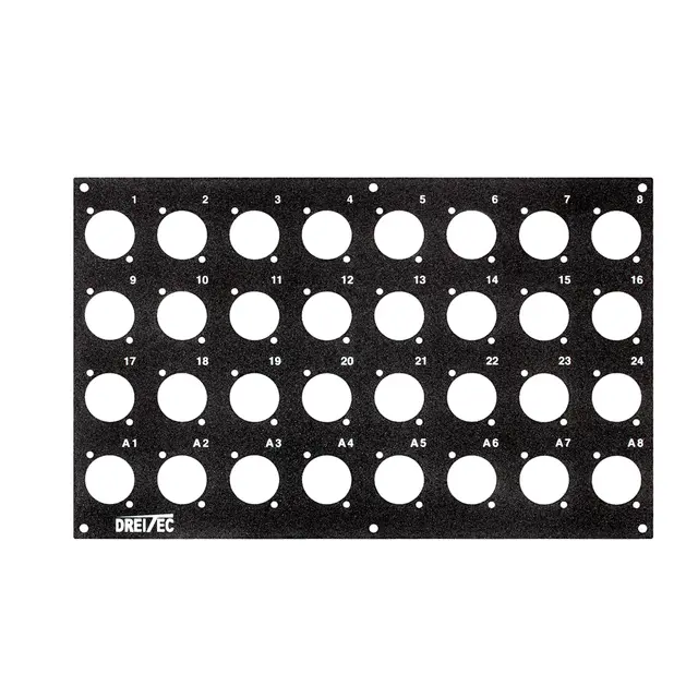 PROkabel Frontplate 24/8 D-Typ 4HEx4BE 19" modulsystem 