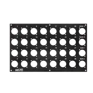 PROkabel Frontplate 28/4 D-Typ 4HEx4BE 19" modulsystem