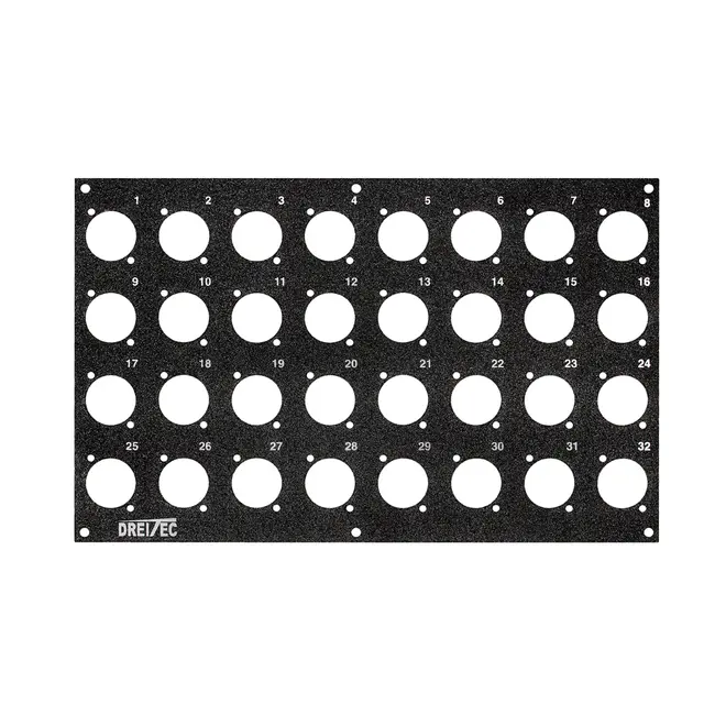 PROkabel Frontplate 32/0 D-Typ 4HEx4BE 19" modulsystem 