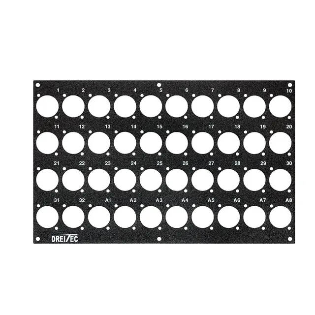 PROkabel Frontplate 32/8 D-Typ 4HEx4BE 19" modulsystem 