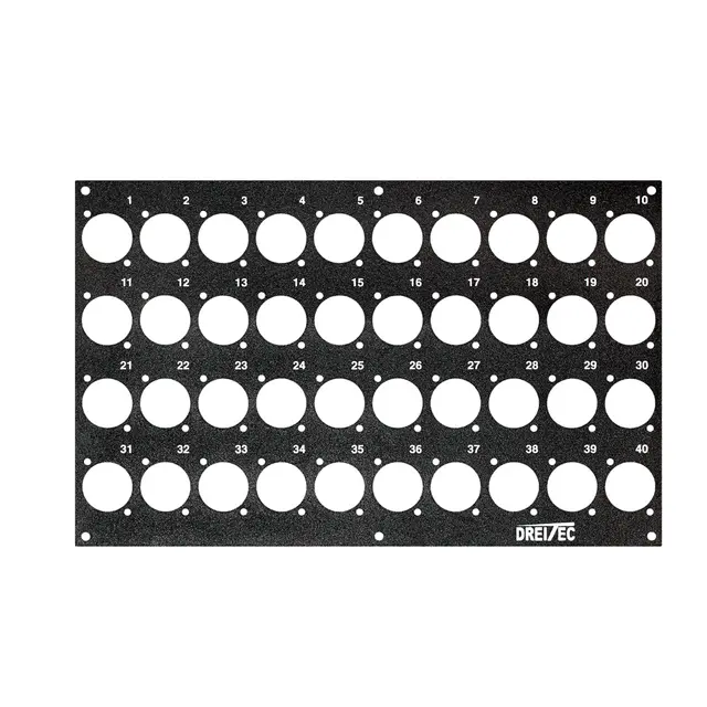 PROkabel Frontplate 40/0 D-Typ 4HEx4BE 19" modulsystem 