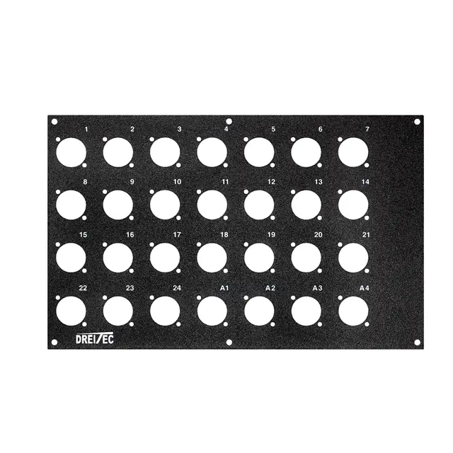 PROkabel Frontplate 24/4 A/B-Typ 4HEx4BE 19" modulsystem 