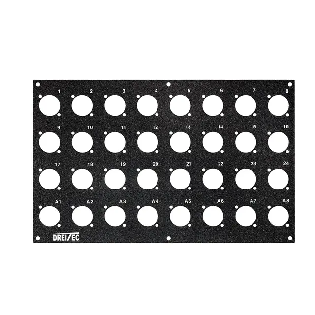 PROkabel Frontplate 24/8 A/B-Typ 4HEx4BE 19" modulsystem 