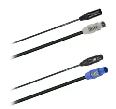 PROkabel Hybrid PCON+DMX5 Extension, Neutrik plugger