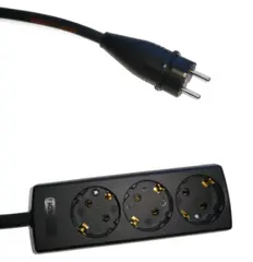 PROkabel skjøtekabel Schuko - 3-padde, Gummikabel