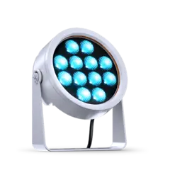 DTS DOCTUS 12 Sølv IP65 RGBW LED spot