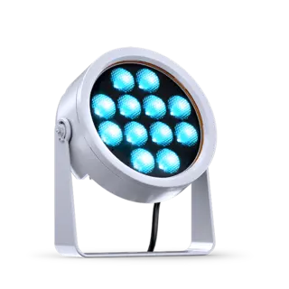 DTS DOCTUS 12 Sølv IP65 RGBW LED spot