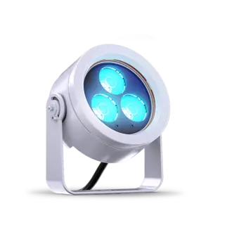 DTS DOCTUS 3 Sølv IP65 RGBW LED spot
