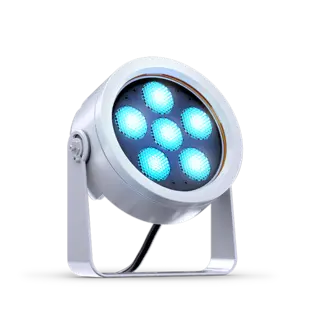 DTS DOCTUS 6 Sølv IP65 RGBW LED spot