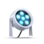 DTS DOCTUS 6 Sølv HoneyComb IP65 RGBW LED spot narrow 