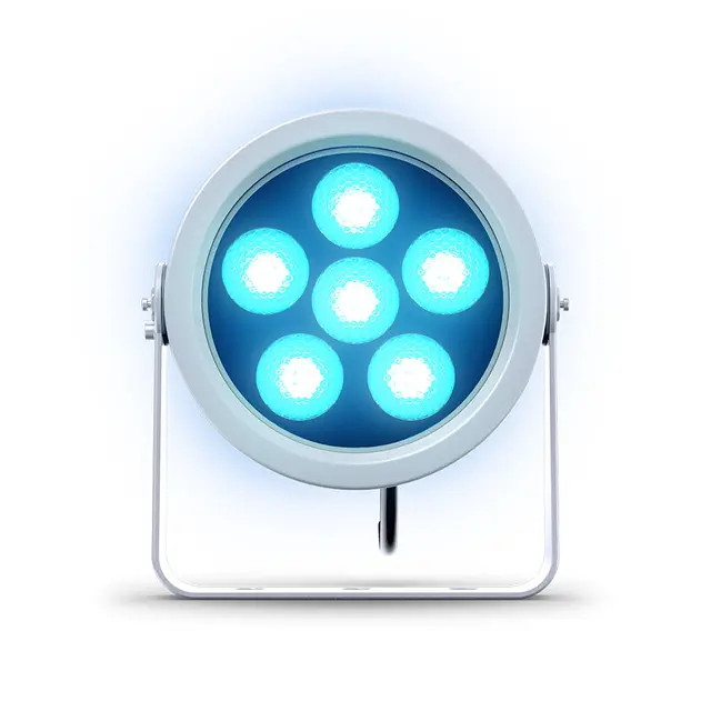 DTS DOCTUS 6 Sølv IP65 RGBW LED spot narrow 