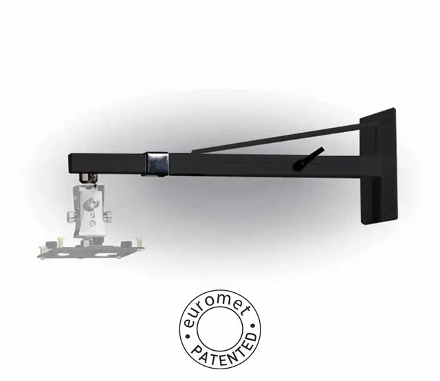 Euromet veggfeste projektor 45kg SVART Svart, justerbart 60cm til 90cm fra vegg 