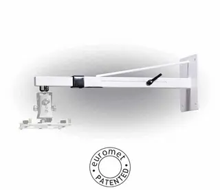 Euromet veggfeste projektor max 45kg Hvit, justerbart 60cm til 90cm fra vegg