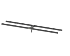Fenix Transverse double bar, round MEGARA / ELV Series. Black
