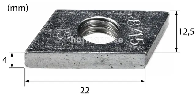 H-Track glidemutter M8 